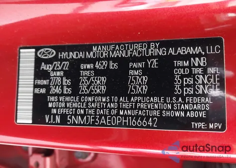 2023 Hyundai Tucson Sel from USA, damaged, VIN 5NMJF3AE0PH166642
